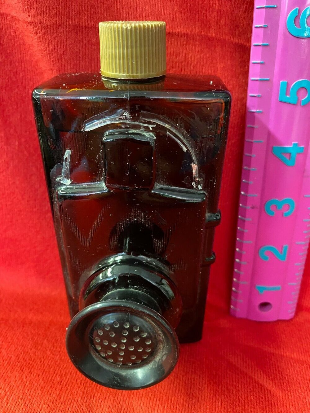 Avon Vintage Phone After Shave Bottle Wild Country Brown Glass Wall 1905